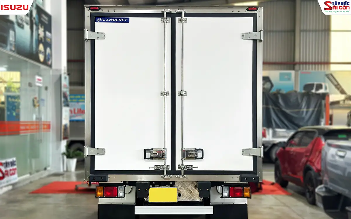Cửa sau thùng Lamberet đóng với tay khóa kiểu container