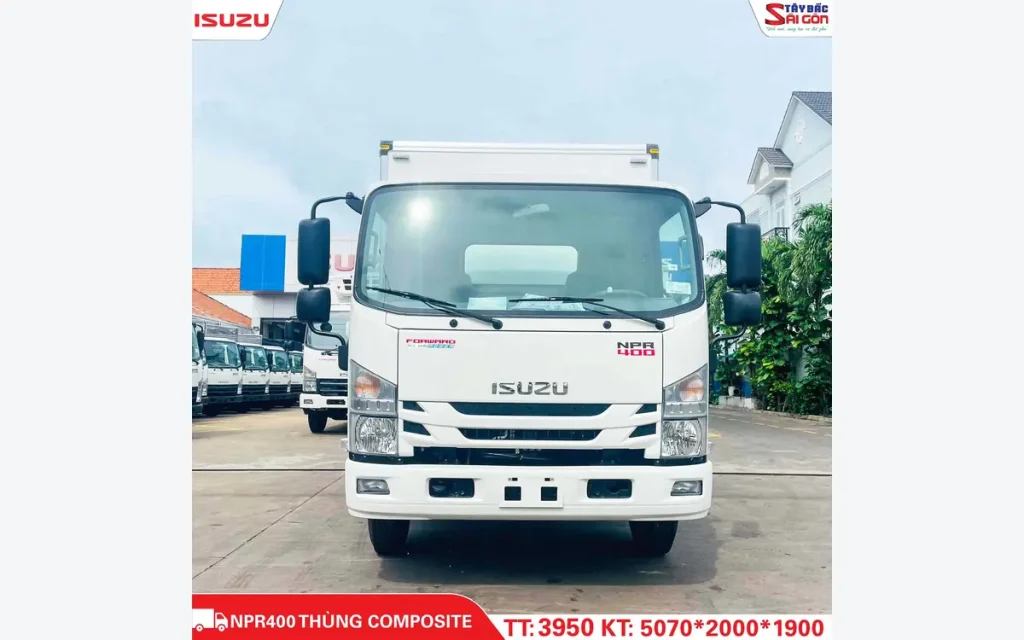 Xe Tải ISUZU NPR400 Thùng Kín Composite