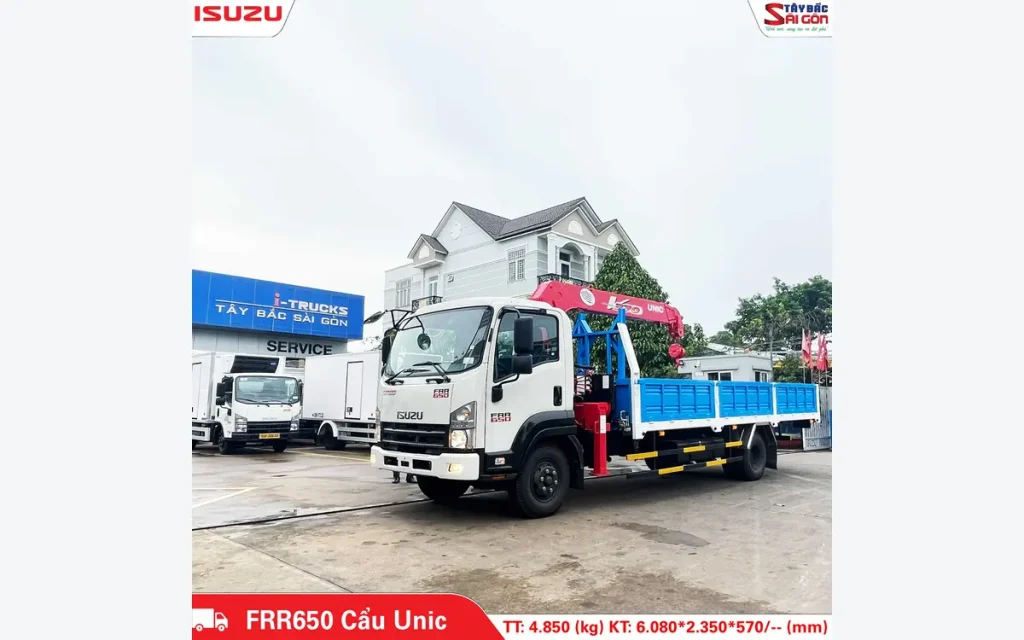 Xe Tải Cẩu ISUZU FRR650 Gắn Cẩu Unic