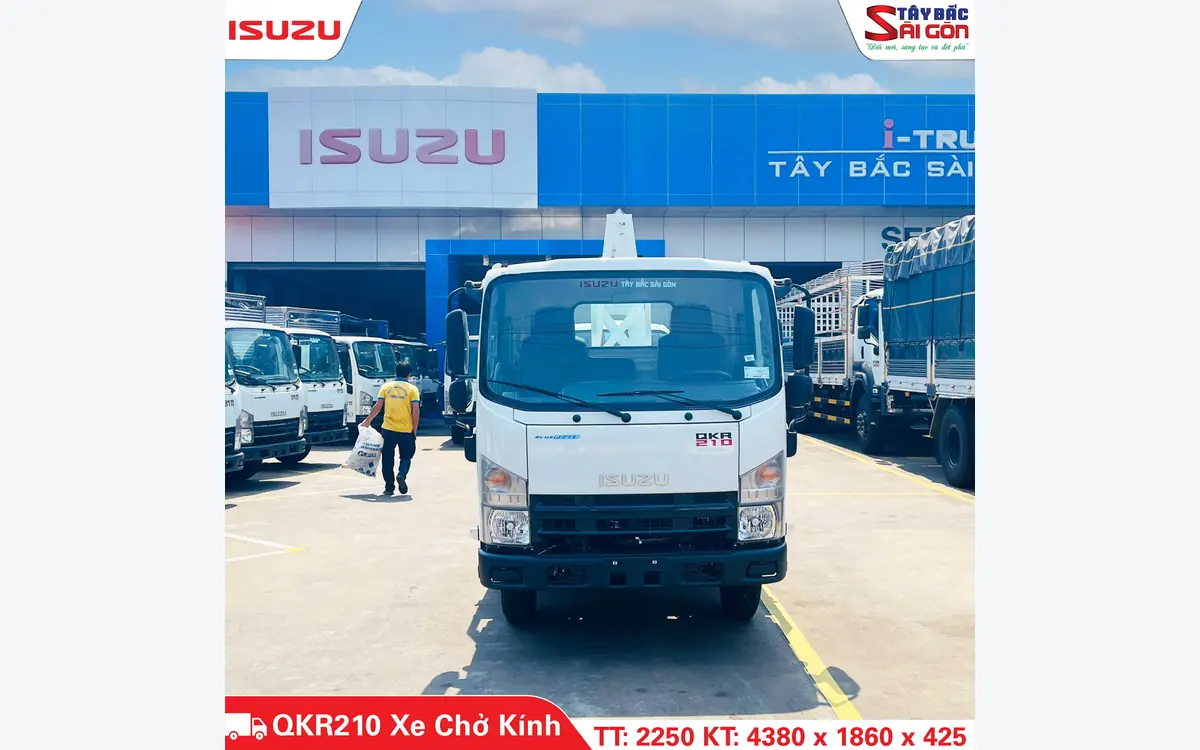 Xe Tải Chở Kính ISUZU QKR210 (Giá Chữ A)