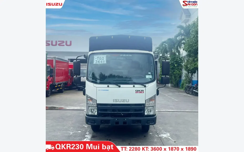 Xe Tải ISUZU QKR230 2.4 Tấn Thùng Mui Bạt
